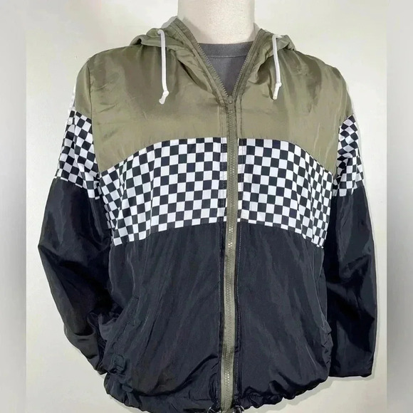 Hustle Zip Up Jacket | Vans checkered inspired | Women’s XL - Picture 2 of 3